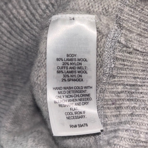 Refectory Gray Crewneck Lambswool Sweater Size Small - Picture 8 of 11